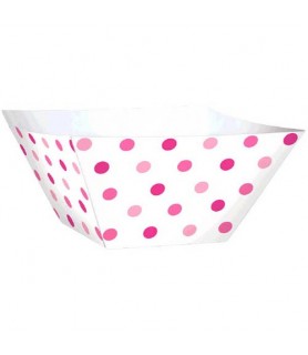 Pink Polka Dots Mini Square Bowls (24ct)