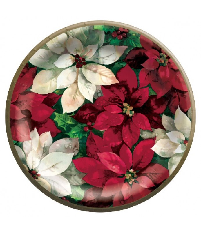 Christmas 'Shining Snow' Small Paper Plates (8ct)