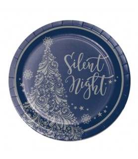 Christmas 'Silent Night' Large Paper Plates (8ct)