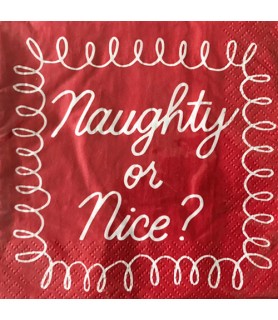 Christmas 'Naughty or Nice' Small Napkins (20ct)