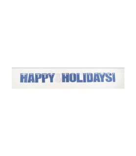 Happy Holidays Snowman Paper Glitter Banner (1ct)