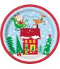 Christmas 'Colorful Santa' Large Paper Plates (8ct)