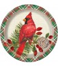 Christmas 'Red Cardinal' Large Paper Plates (8ct)