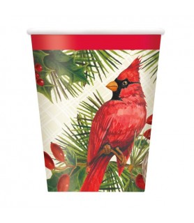 Christmas 'Red Cardinal' 9oz Paper Cups (8ct)