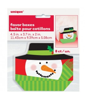 Christmas Winter Snowman Small Favor Boxes (8ct)