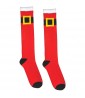 Christmas Santa Belt Adult Knee Socks (1 pair)