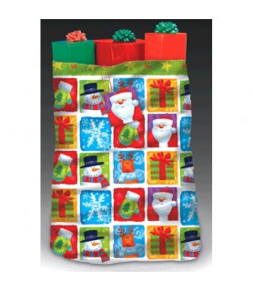 Christmas 'Holiday Friends' Jumbo Plastic Gift Bag (1ct)