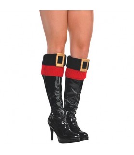 Christmas Santa Adult Boot Cuffs (1 pair)