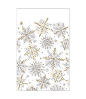 Christmas 'Shining Snow' Paper Table Cover (1ct)
