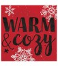 Christmas 'Warm and Cozy' Small Napkins (16ct)