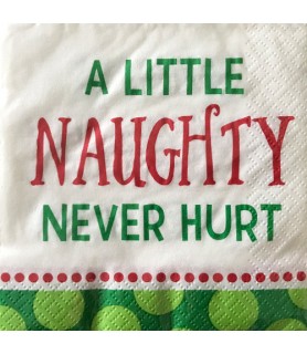 Christmas 'A Little Naughty Never Hurt' Small Napkins (16ct)