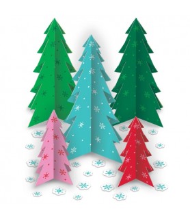 Christmas Slotted Trees Table Decorating Kit (1ct)