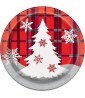 Christmas 'Rustic Plaid' Small Paper Plates (8ct)