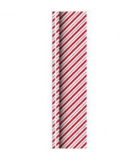 Christmas 'Red Stripes Snowman' Gift Wrap (1ct)