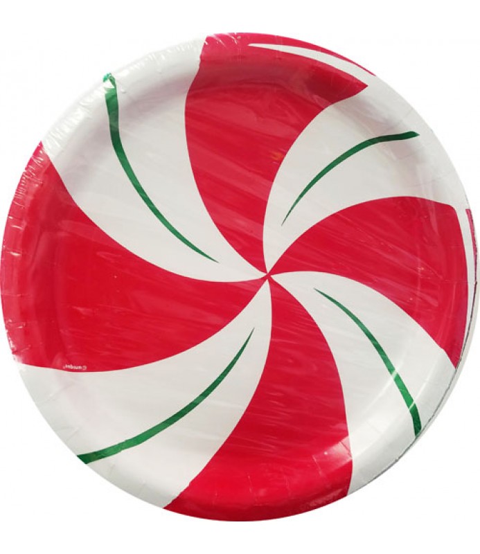 Christmas Décor: Peppermint Paper Plates