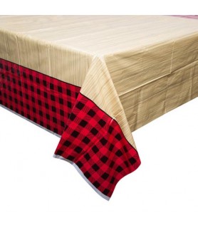 Plaid Lumberjack Plastic Table Cover (1ct)