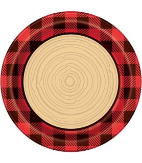 Plaid Lumberjack Large Paper Plates (8ct)