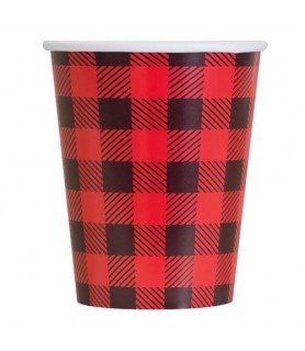 Plaid Lumberjack 9oz Paper Cups (8ct)