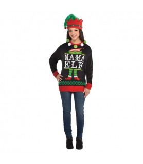 Christmas Ugly Sweater 'Mama Elf' (Large/Extra Large)