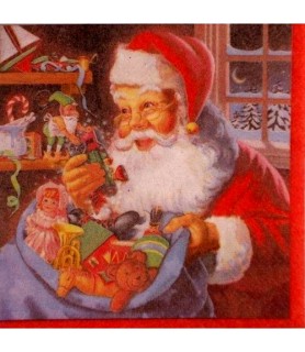 Christmas 'Santa's Workshop' Small Napkins (30ct)