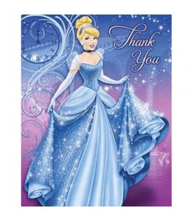 Cinderella 'Sparkle' Thank You Notes w/ Envelopes (8ct)