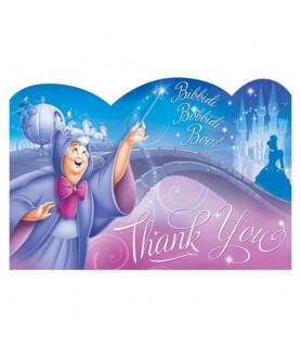 Cinderella 'Sparkle' Thank You Notes w/ Envelopes (8ct)