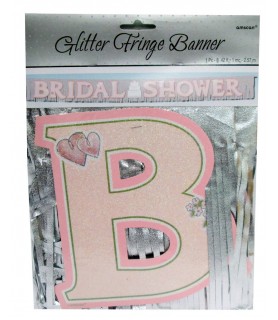 Bridal Shower Glitter Fringe Banner (1ct)