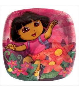 Dora the Explorer 'Floral' Small Paper Pocket Plates (8ct)