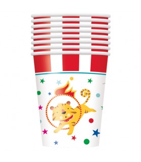 Circus 'Carnival' 9oz Paper Cups (8ct)