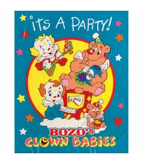 Bozo the Clown 'Clown Babies' Invitations w/ Envelopes (8ct)