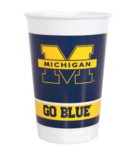 University of Michigan Wolverines 20oz Plastic Cups (8ct)