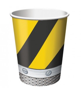 Construction 'Birthday Zone' 9oz Paper Cups (8ct)