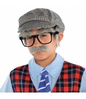 Halloween Grandpa Kit With Hat, Glasses, and Moustache (3pc)