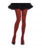 Halloween Red and Black Striped Adult Tights (1 pair)