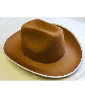 Brown Felt Cowboy Hat Costume Accessory (Plain,1ct)