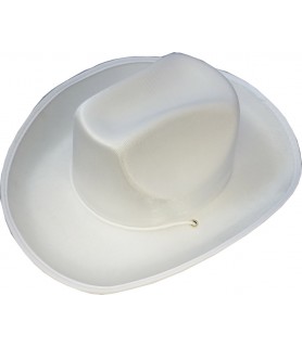 White Cowboy Hat (Plain,1ct)
