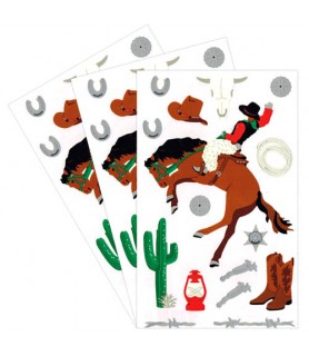 Western Cowboy Stickers (3 sheets)