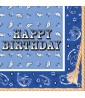 Western 'Blue Bandana Cowboy' Happy Birthday Lunch Napkins (16ct)