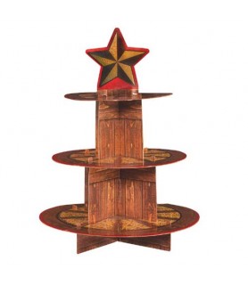 Western 'Yeehaw' 3-Tiered Cupcake Stand (1ct)