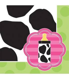 Baby Shower 'Cow Print Girl' Small Napkins (16ct)