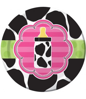 Baby Shower 'Cow Print Girl' Small Paper Plates (8ct)