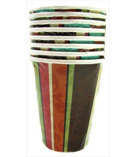 Decor Stripe 9oz Paper Cups (8ct)