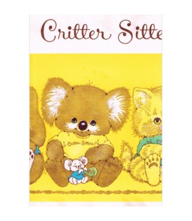 Critter Sitters Vintage Orange Paper Table Cover (1ct)