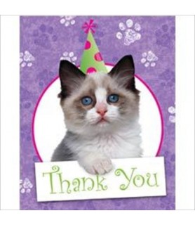 Cuddly Kitten Thank You Notes w/ Env. (8ct)