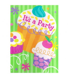 Cupcake Party Invitations w/ Env. (8ct)