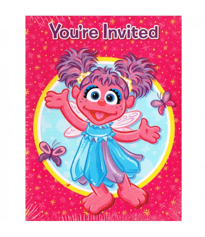 Details about   New ABBY CADABBY Sesame Street Birthday Party Pack of 8 THANK YOU cards 