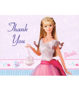 Barbie 'Enchanting' Thank You Notes w/ Env. (8ct)
