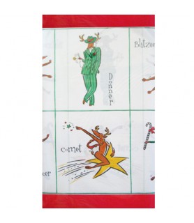 Christmas Reindeer Paper Table Cover (1ct)