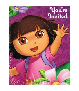 Dora the Explorer 'Flower Adventure' Invitations and Thank You Notes w/ Envelopes (8ct ea.)