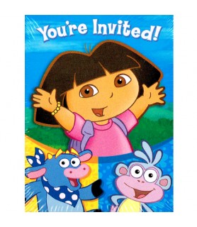 Dora the Explorer 'Party' Invitations and Thank You Notes w/ Envelopes (8ct ea.)